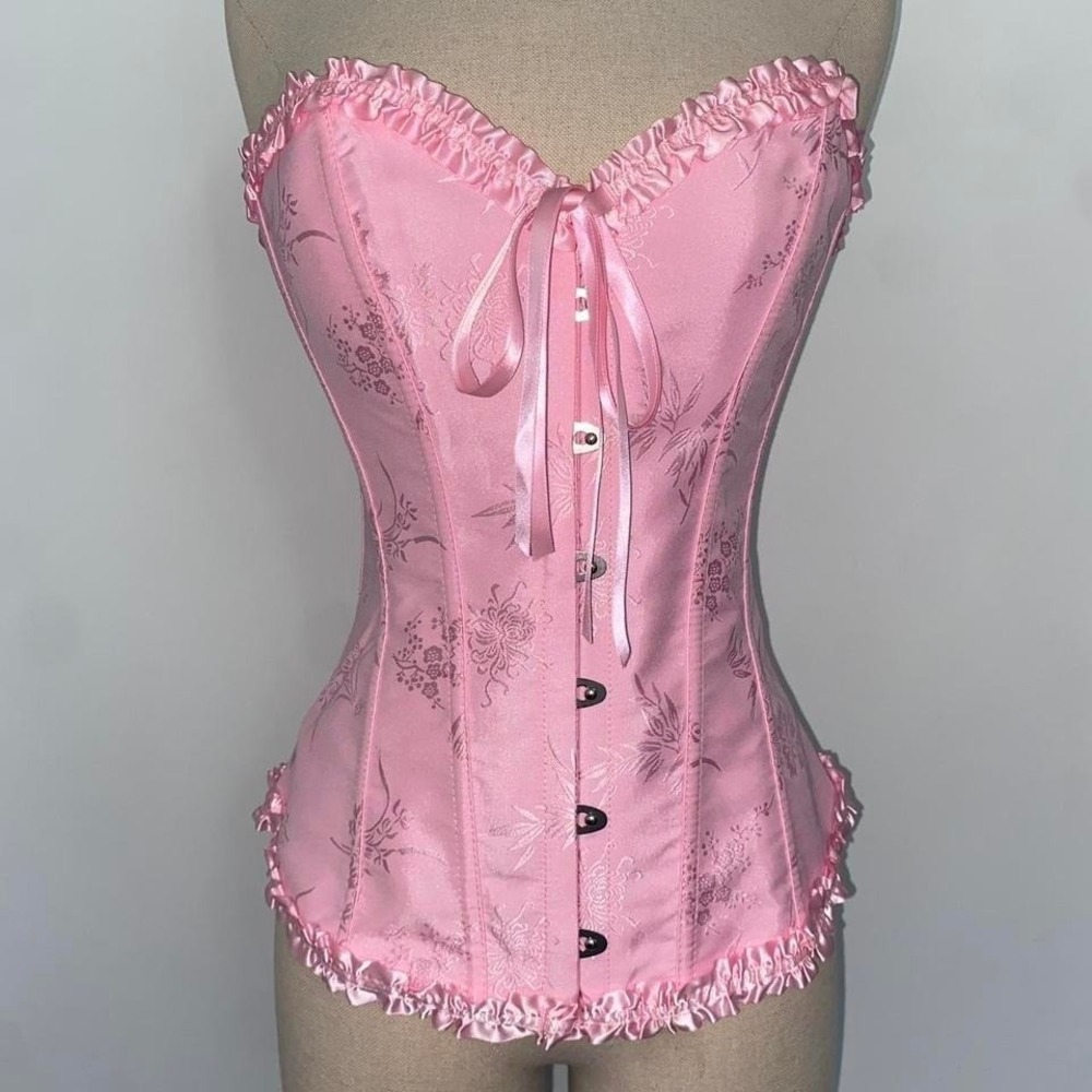 SZIVYSHI Women's Overbust Sweetheart Lace Corset Bustiers‎ Top Size Medium 1243